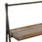 Brown Wood Industrial Wall Shelving Unit, 47 " x 21 " x 12 "